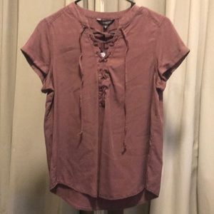 Express Purple Criss Cross Top